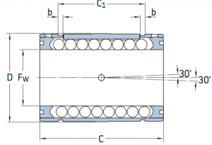 CAD afbeelding LBCD D lagereenheid