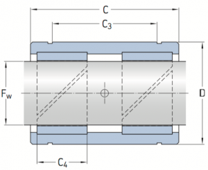 CAD afbeelding LPAR LPAT glijlager