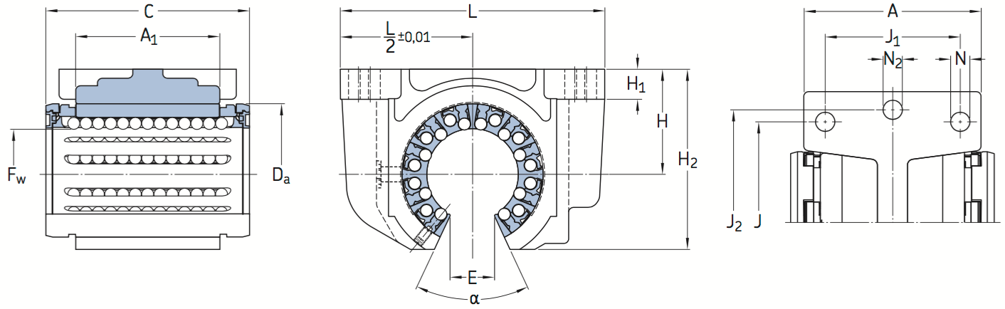 CAD LUCT BH bearing unit