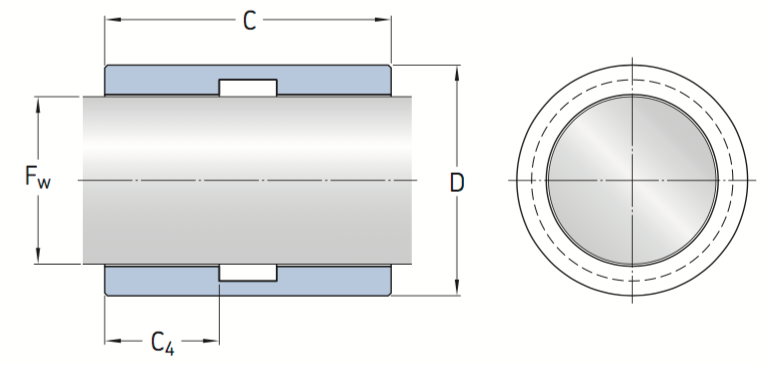 CAD afbeelding LPBR glijlager