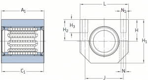 CAD afbeelding LUJR lagereenheid